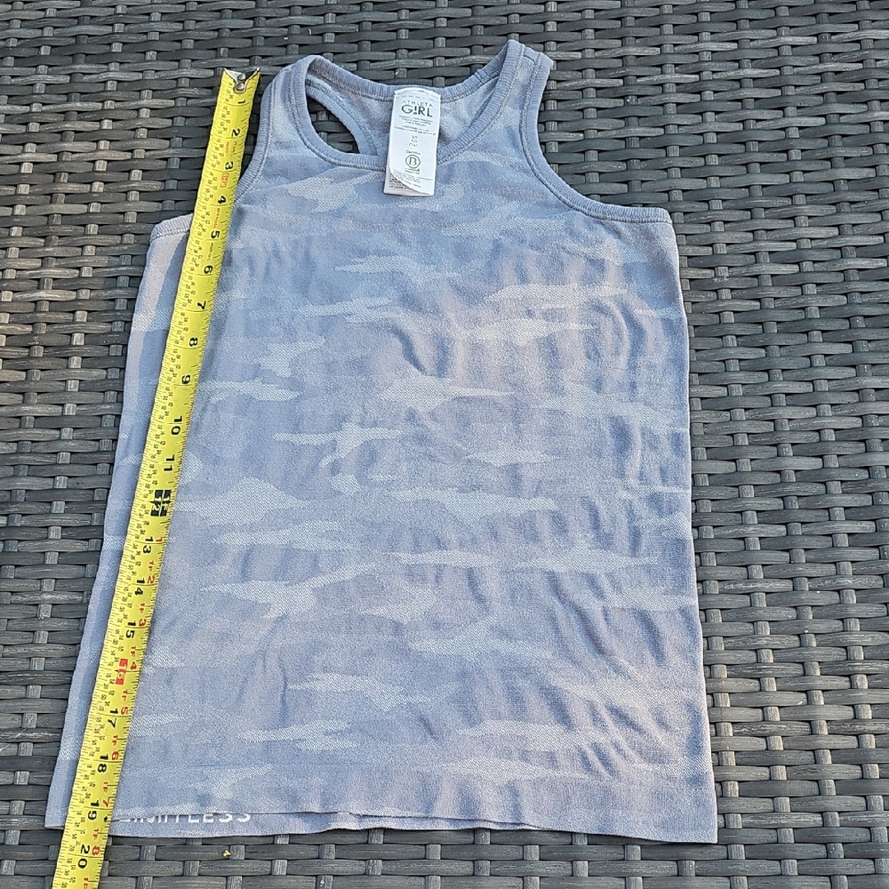 Athleta Racer Back Gray Camouflage Tank
